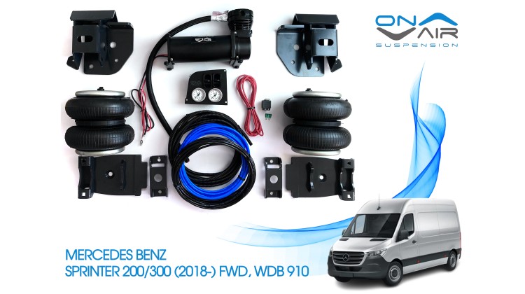 MERCEDES BENZ SPRINTER (2018-) 200/300, WDB 910 FWD PROFESYONEL ilave havalı süspansiyon kiti