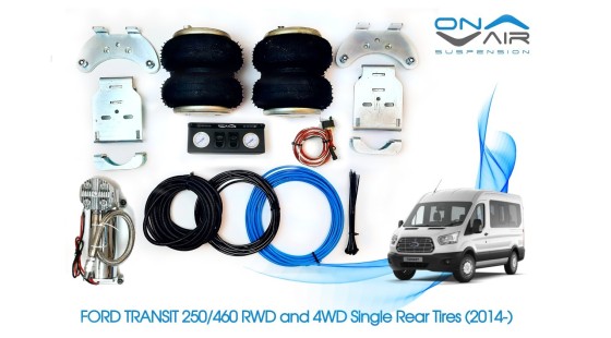 Ford Transit 250 - 460 arka aks ÇİFT teker (2006-)  Profesyonel ilave havalı süspansiyon kiti (TSE Onaylı)