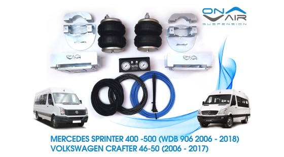 Mercedes Sprinter 200 / 300 Volkswagen LT 28-35 (WDB 906,907 2006 - ) - Profesyonel ilave havalı süspansiyon kiti (TSE Onaylı)
