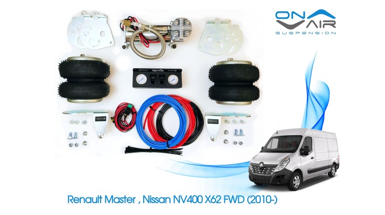 Renault Master X62 RWD (2010+) - Profesyonel ilave havalı süspansiyon kiti (TSE Onaylı)